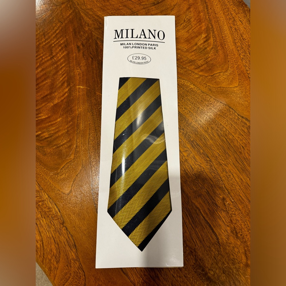 Milano 100% printed silk neck tie
